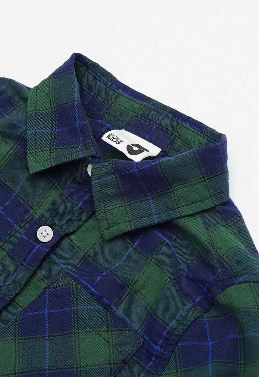 Cotton On - Long sleeve shirt - green & navy