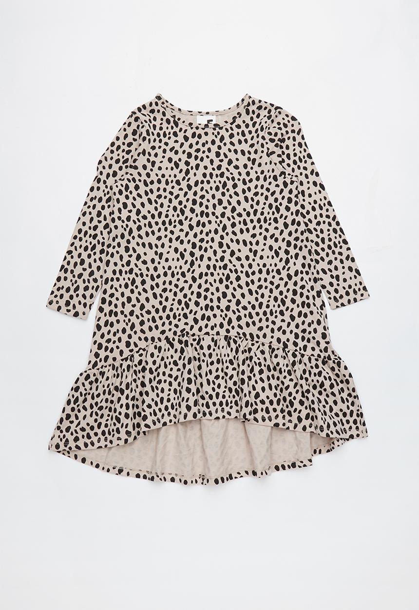 Cotton On - Long sleeve dress - black & beige