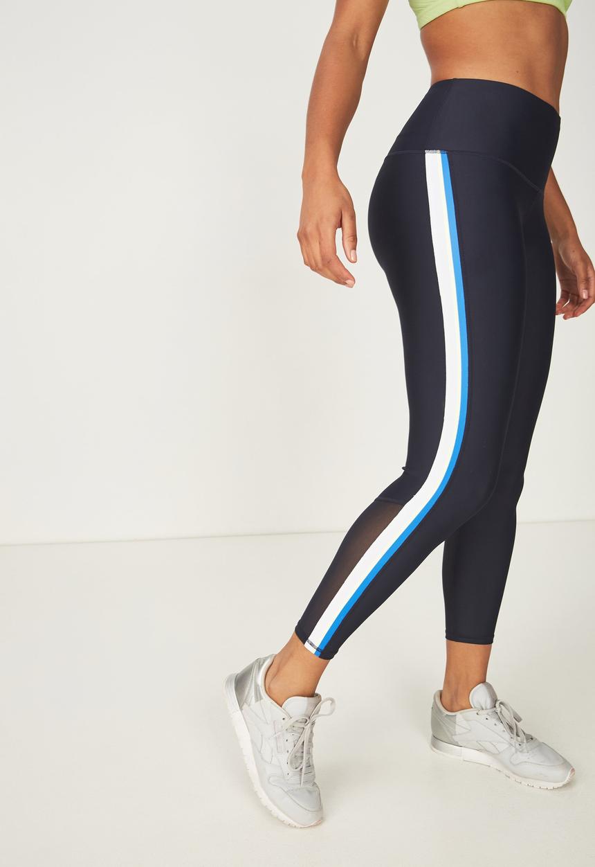 Cotton On - Ultra highwaisted 7/8 tight - navy & white 