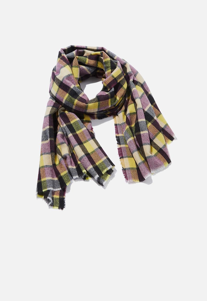 Cotton On - Lexi mid weight check scarf - multi 