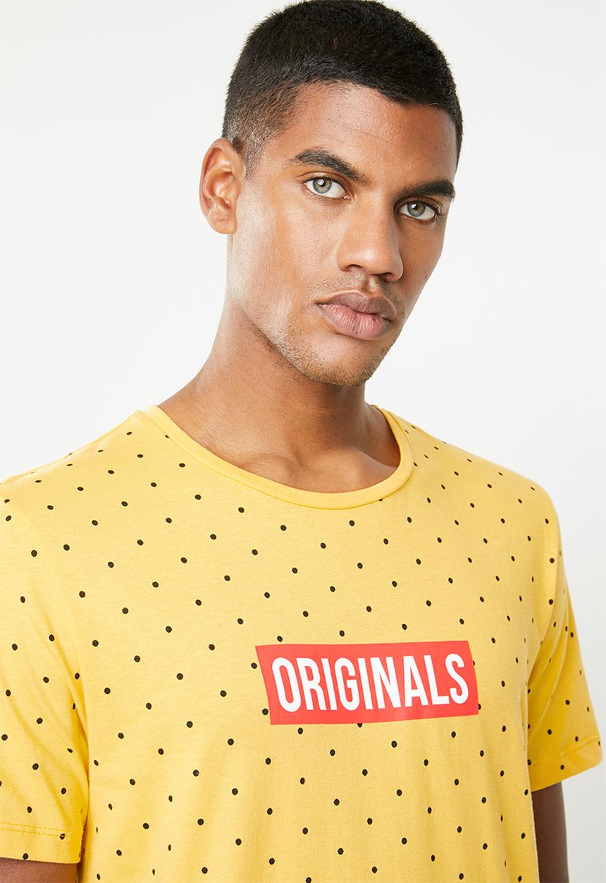 Jack & Jones - Polka short sleeve T-shirt - yellow