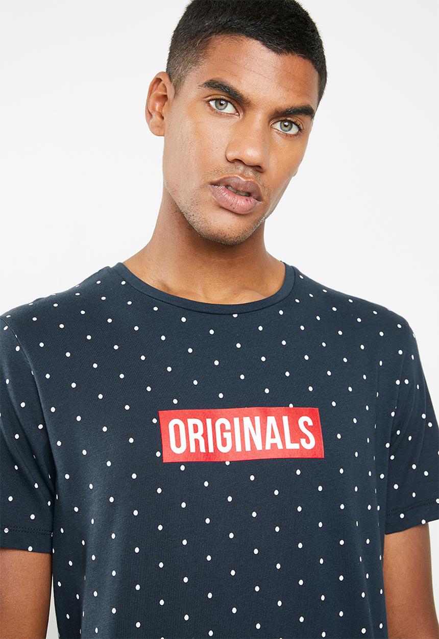 Jack & Jones - Polka short sleeve T-shirt - navy