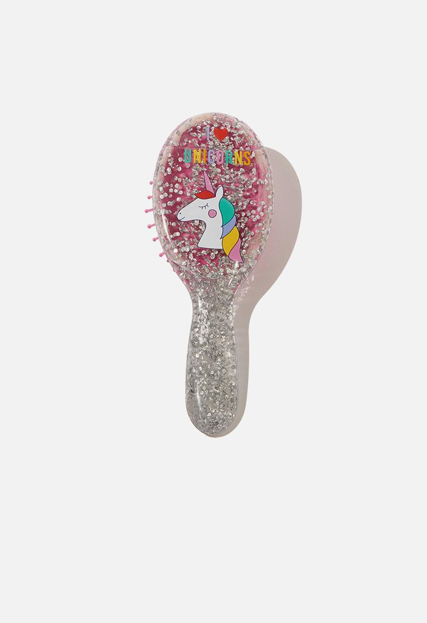 Cotton On - Knot messy hair brush - silver & pink