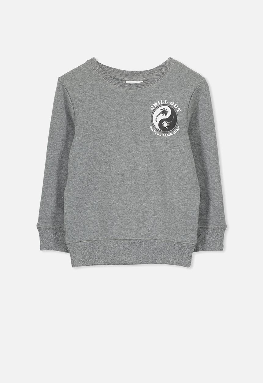 Cotton On - Lachy chill out crew jumper - grey