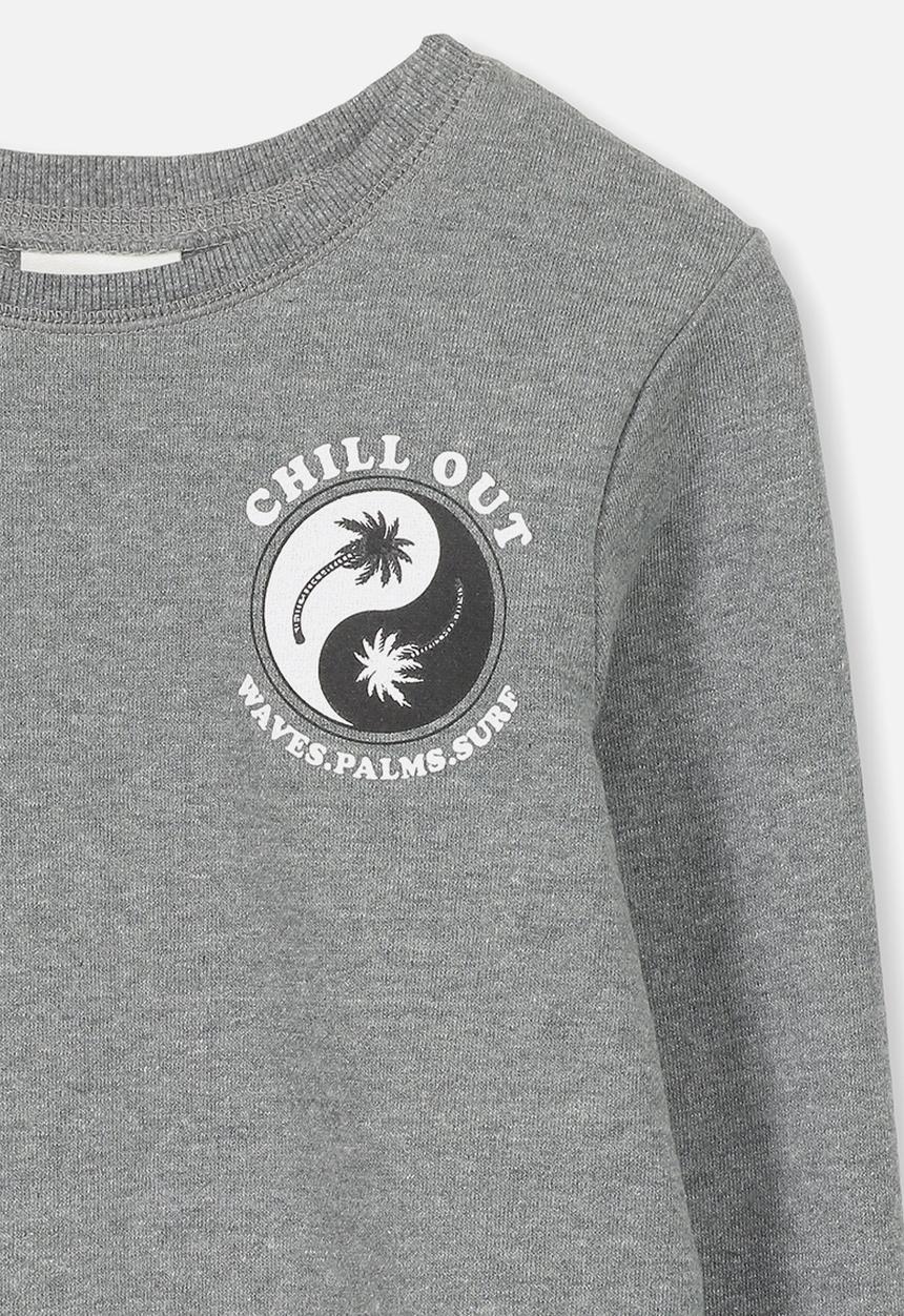 Cotton On - Lachy chill out crew jumper - grey