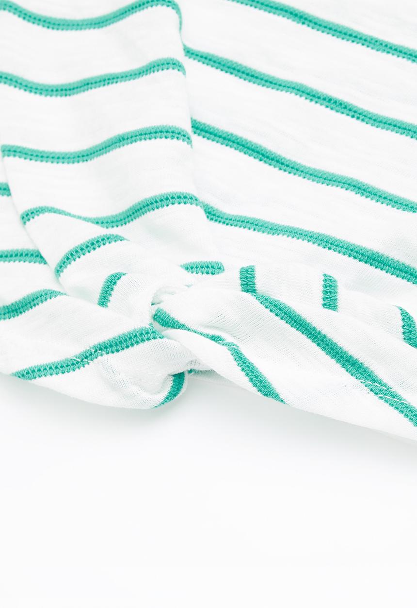Cotton On - Tabitha twist top - white & green
