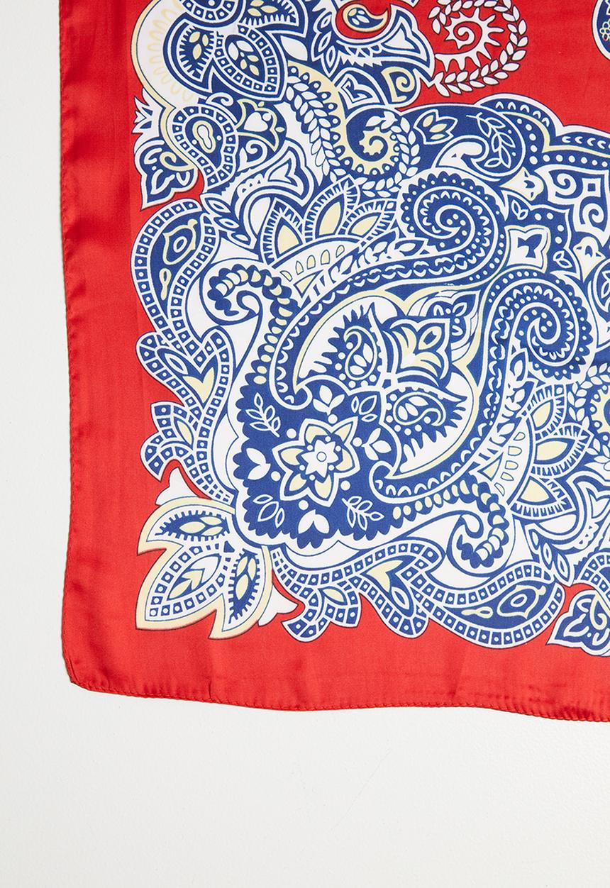 Joy Collectables - Miranda paisley scarf - red & blue