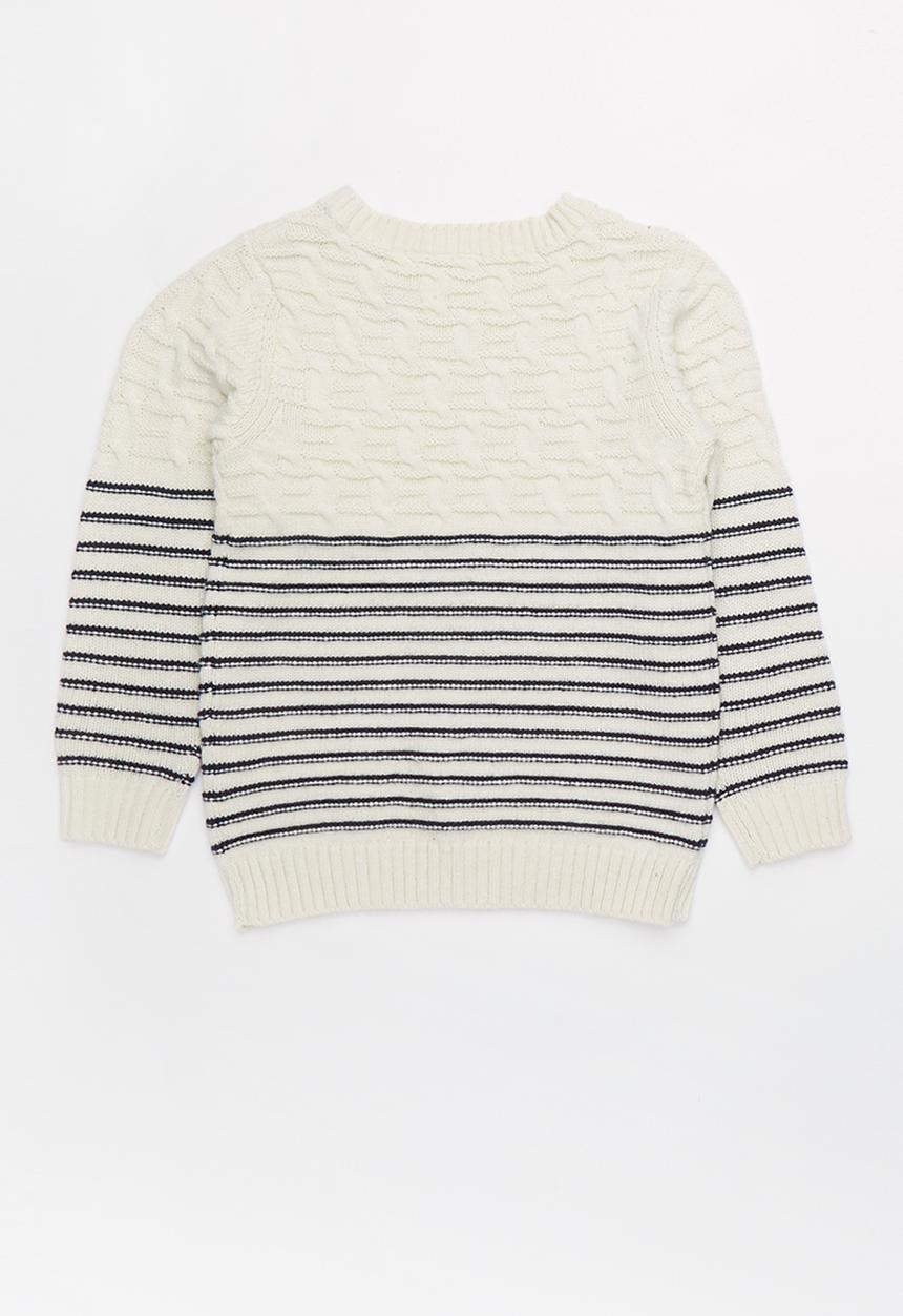 Name It - Kids long sleeve knit sweat - navy & cream