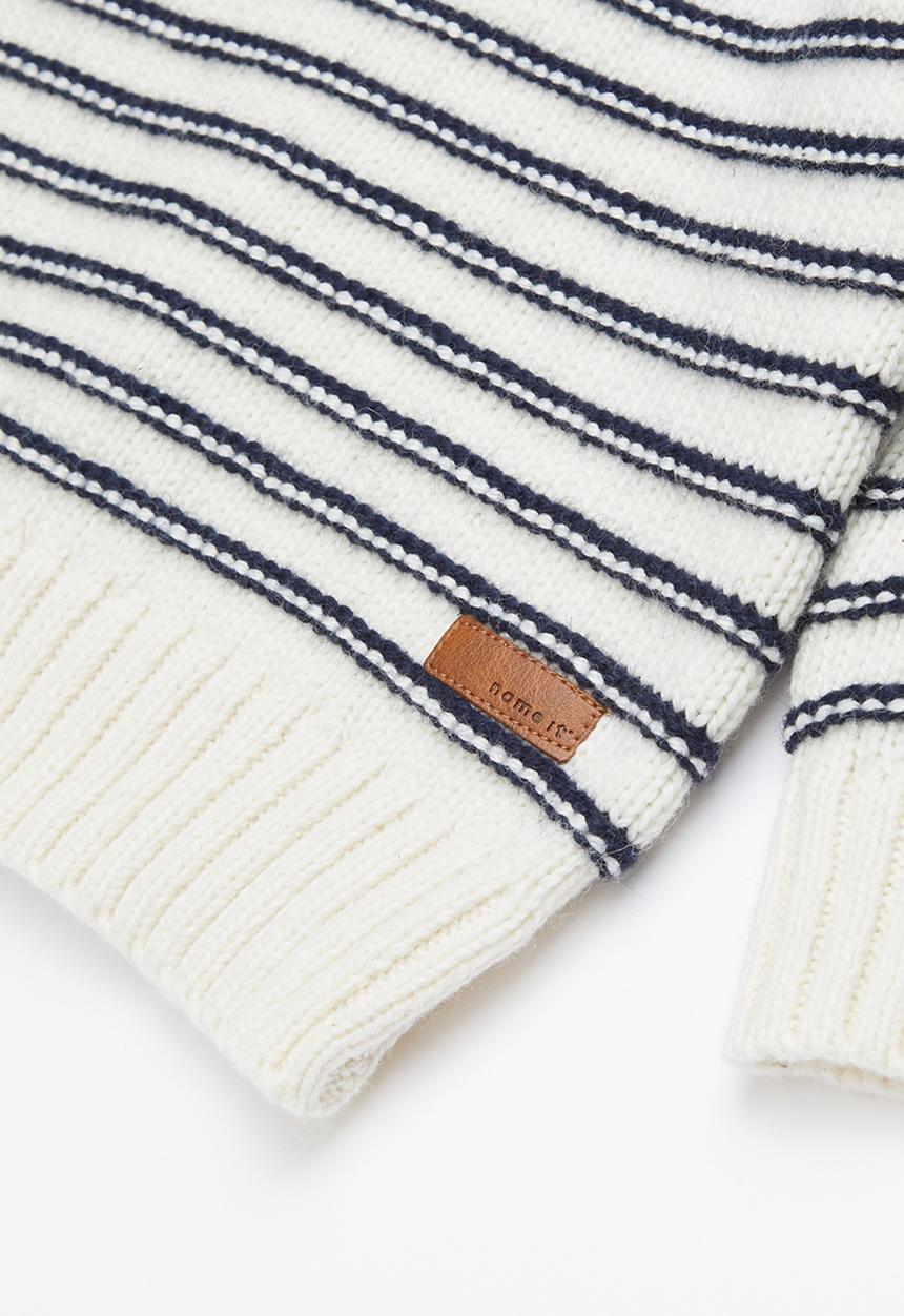 Name It - Kids long sleeve knit sweat - navy & cream