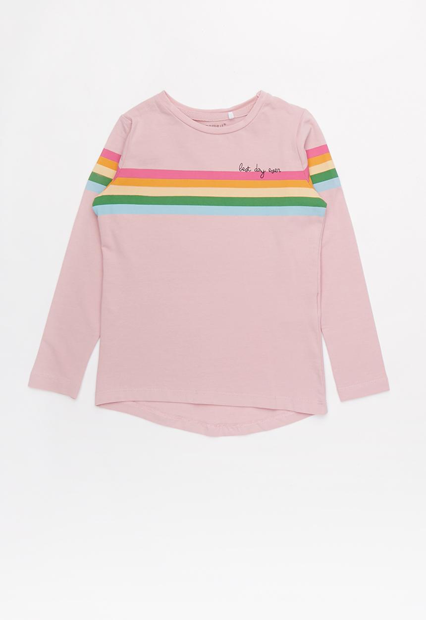 Name It - Frodina ls rainbow print - multi