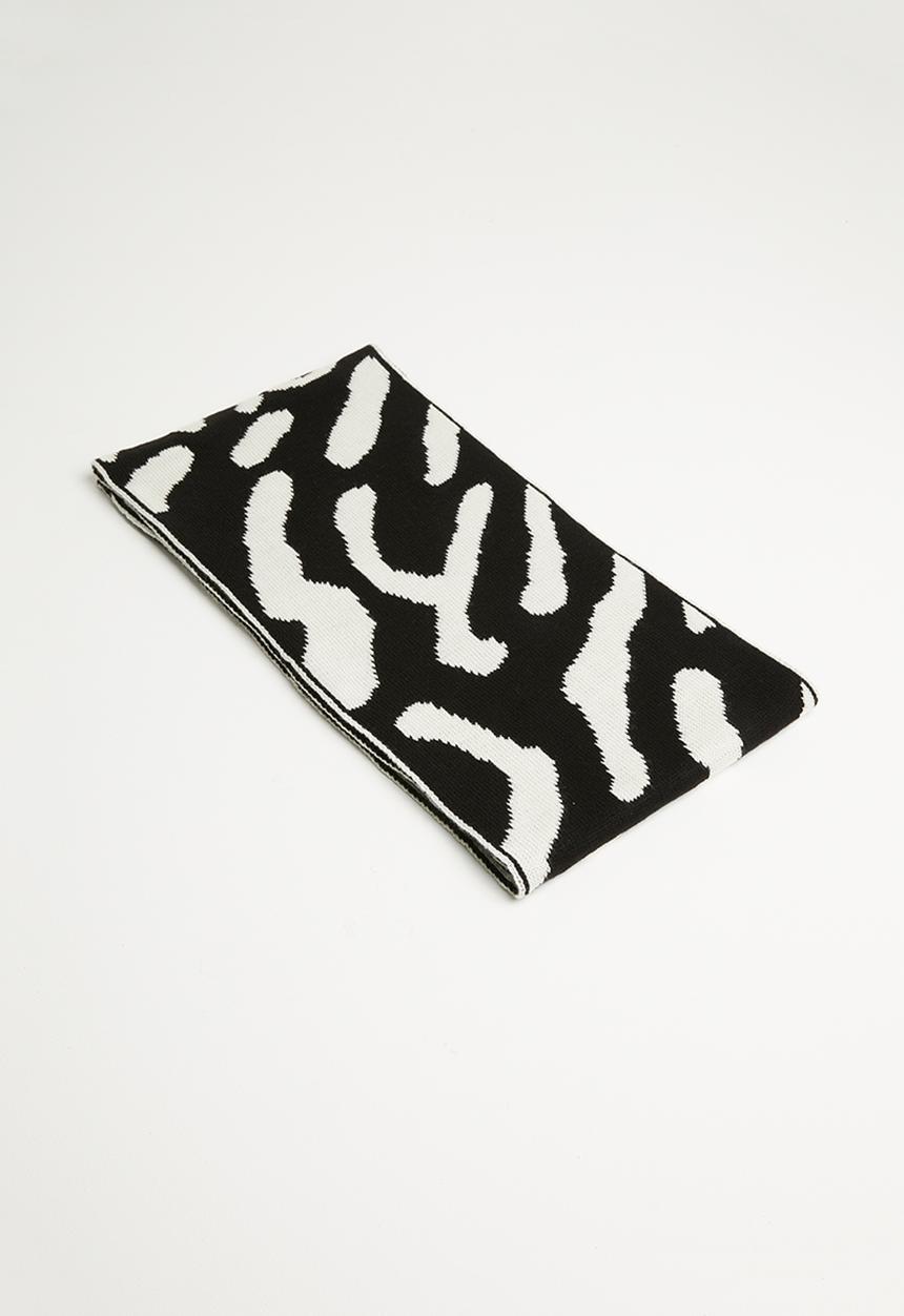 Superbalist - Zebra print scarf - white & black