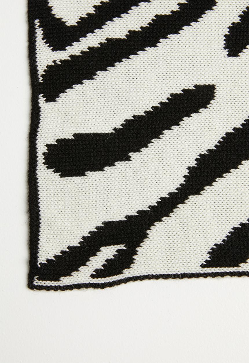 Superbalist - Zebra print scarf - white & black