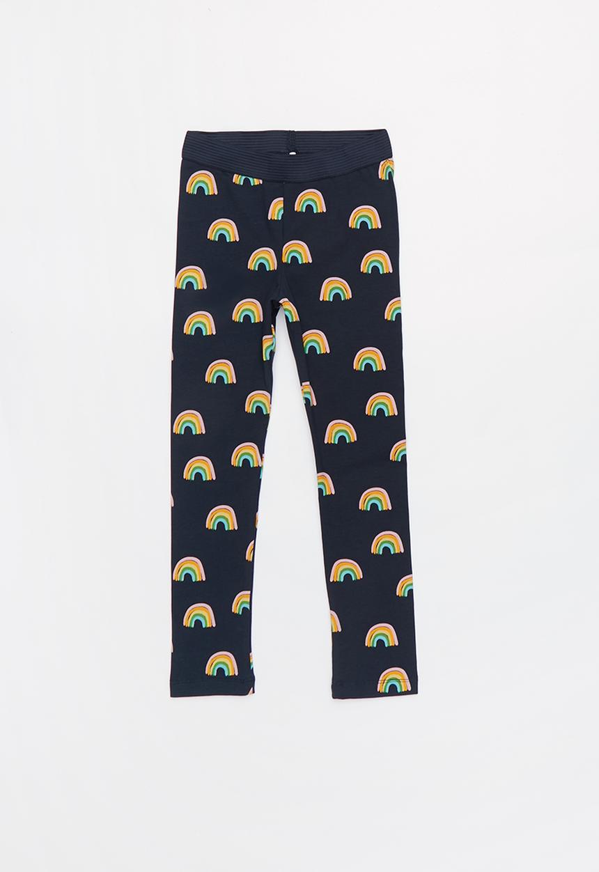 Name It - Freje rainbow print leggings - navy