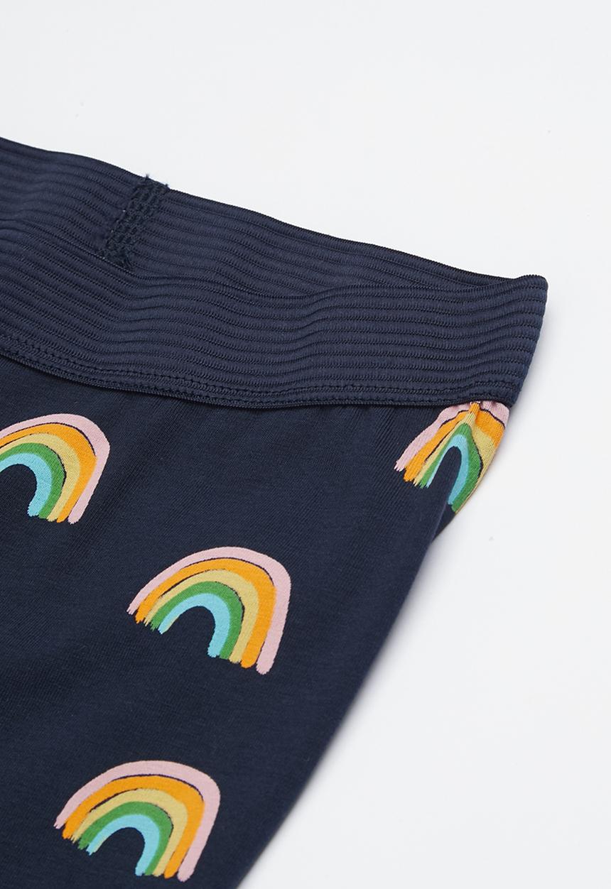 Name It - Freje rainbow print leggings - navy