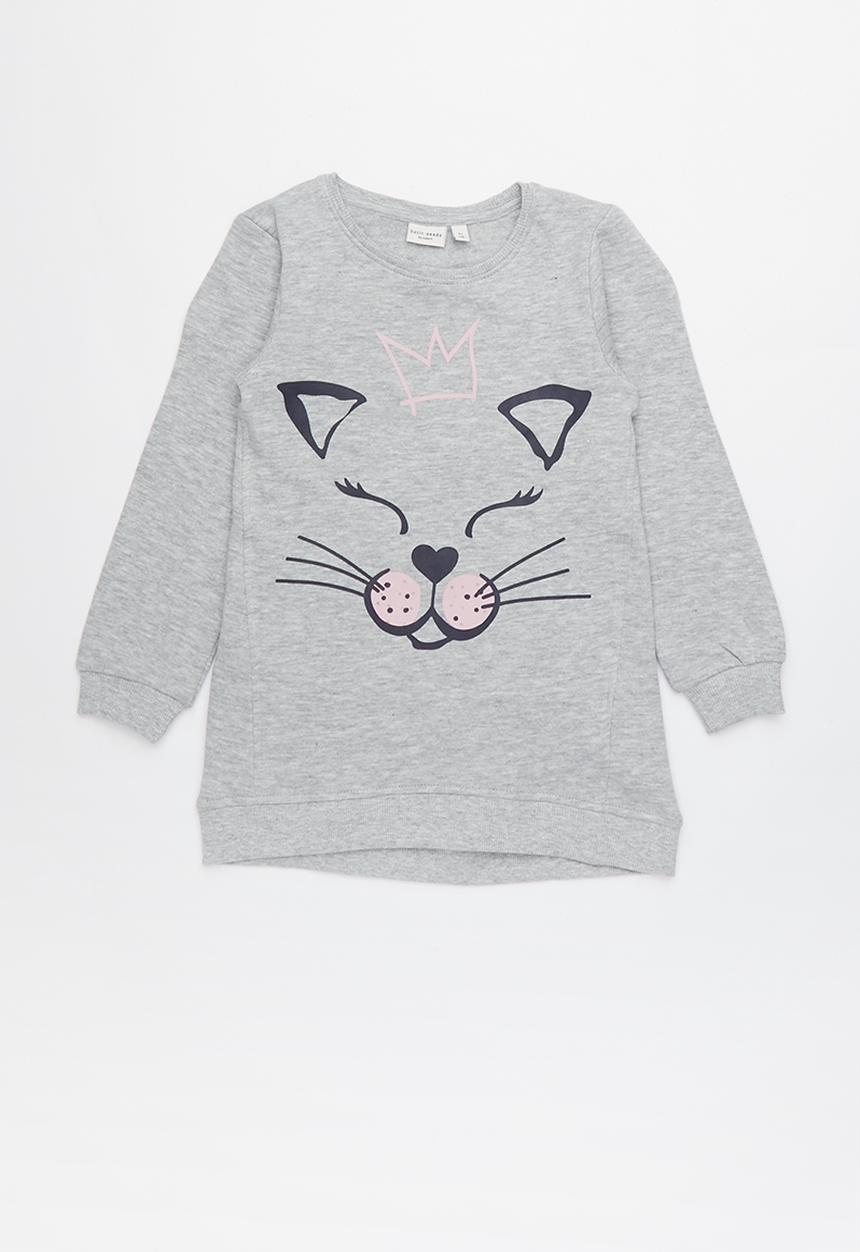 Name It - Kids girls tunic sweat top - grey 