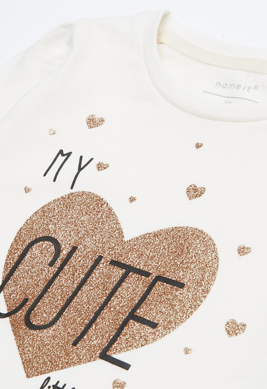 Name It - Kids girls star top - white