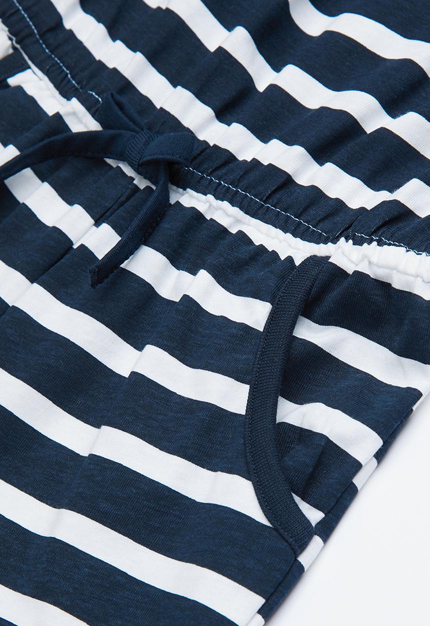 Name It - Girls printed playsuit - navy & white