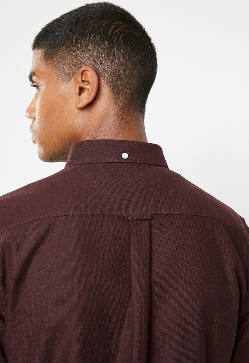 New Look - New oxford slim fit shirt - burgundy