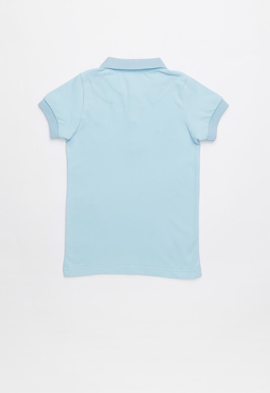 Pop Candy - Printed short sleeve golfer - blue