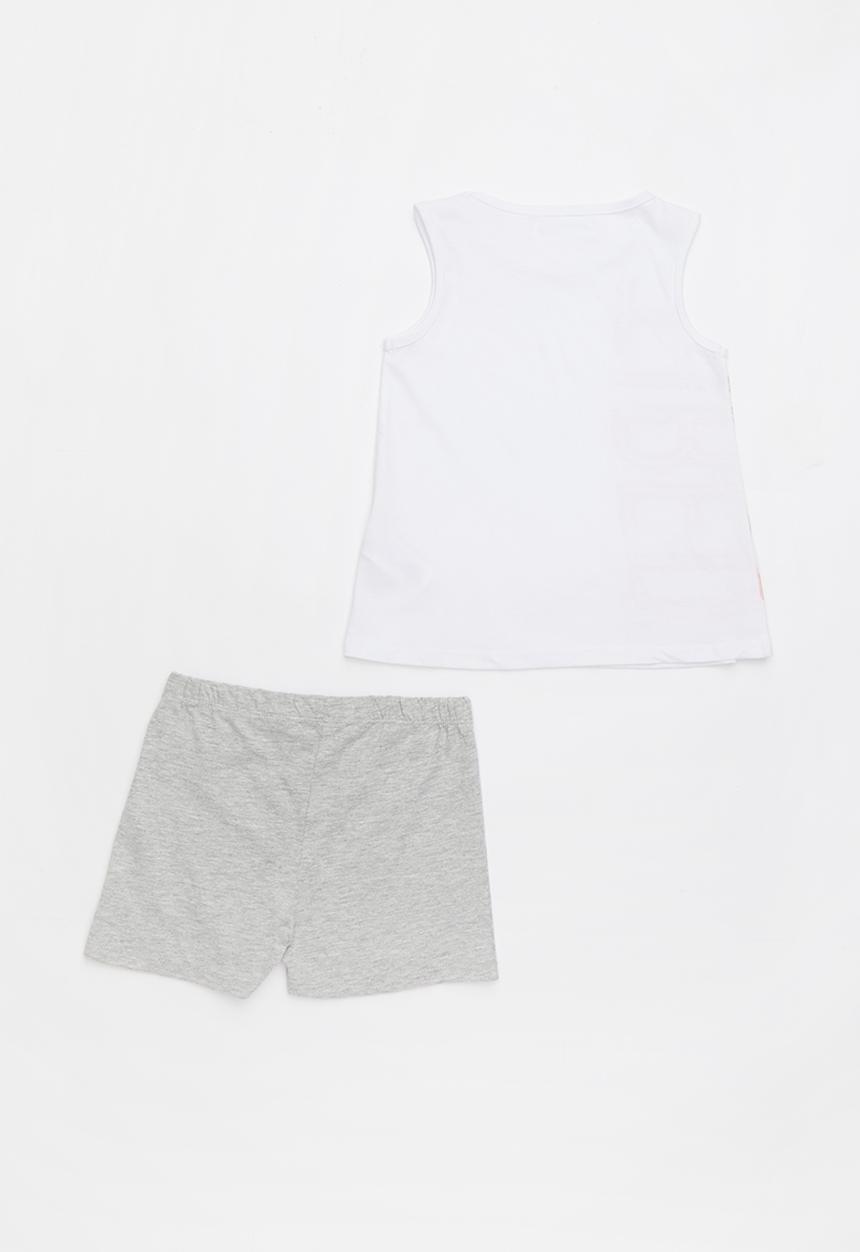 MINOTI - Yawn printed 2 piece pj set - white