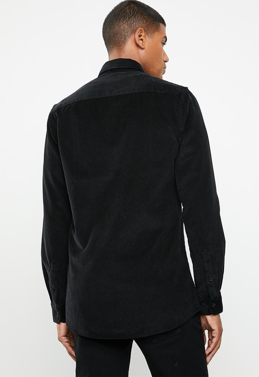 Only & Sons - Marshall corduroy shirt - black 