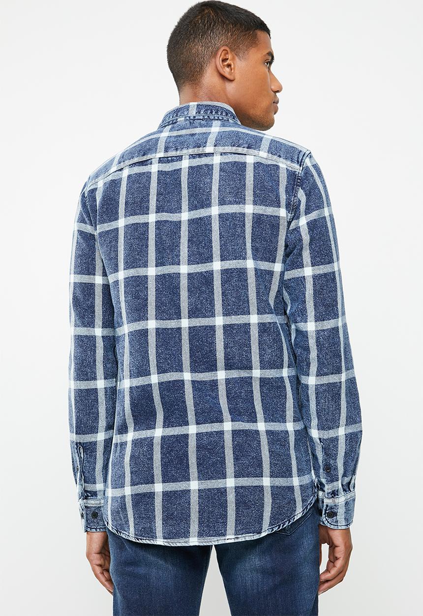 Only & Sons - Otis checked shirt - blue 