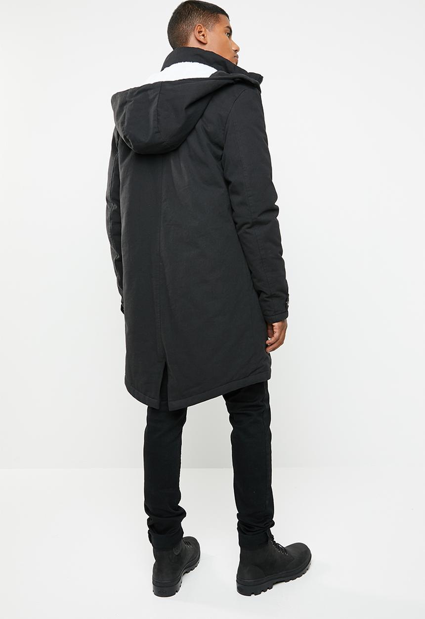 Superbalist - Padded parka jacket - black