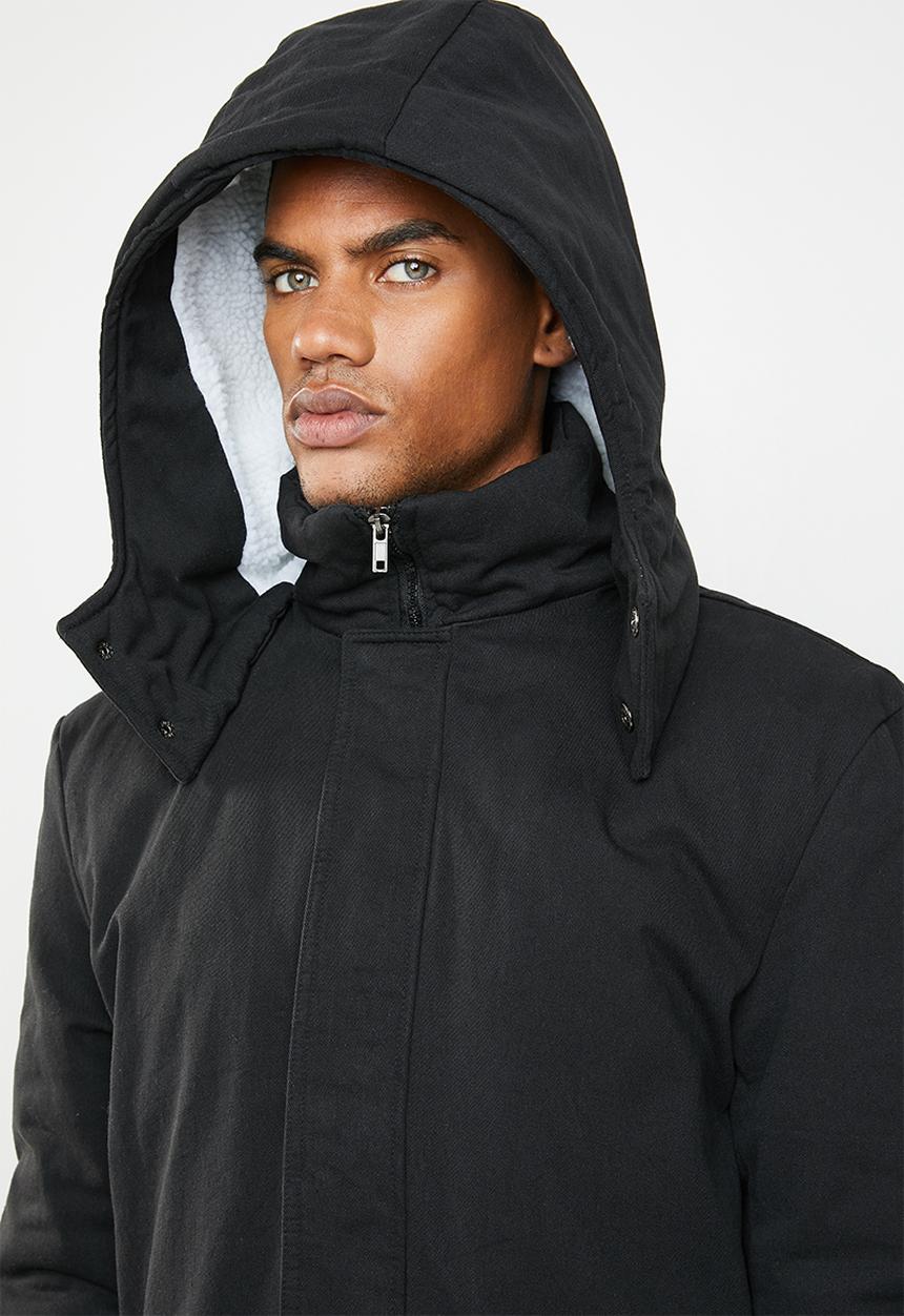 Superbalist - Padded parka jacket - black