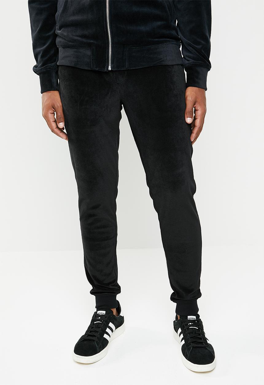 Only & Sons - Travis velvet sweat pant - black