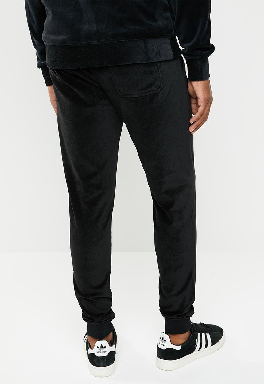 Only & Sons - Travis velvet sweat pant - black