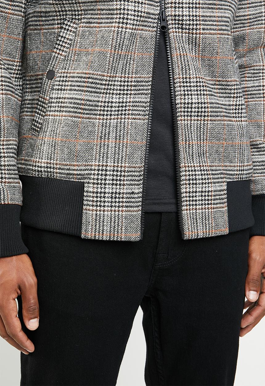 Only & Sons - Wool bomber - brown & black 