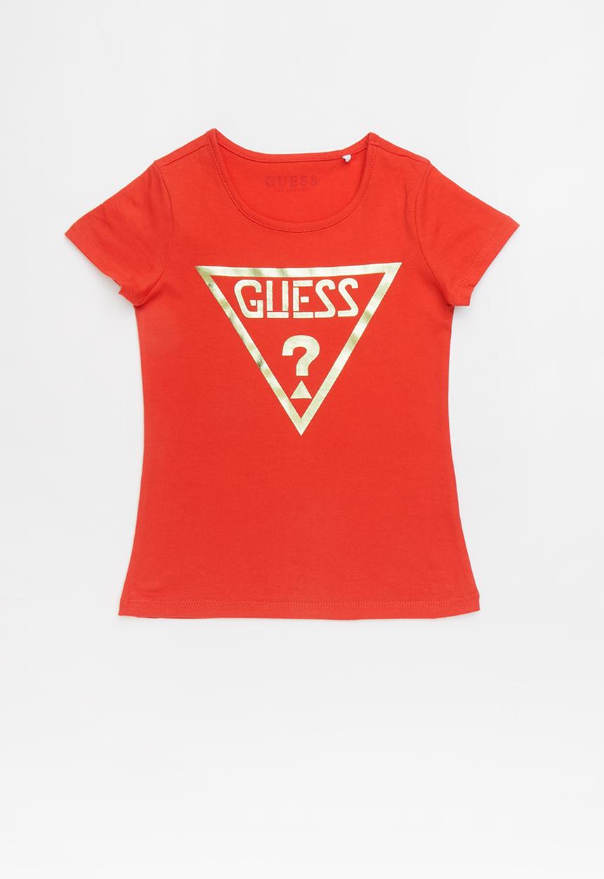 GUESS - Short sleeve holo tri tee - red