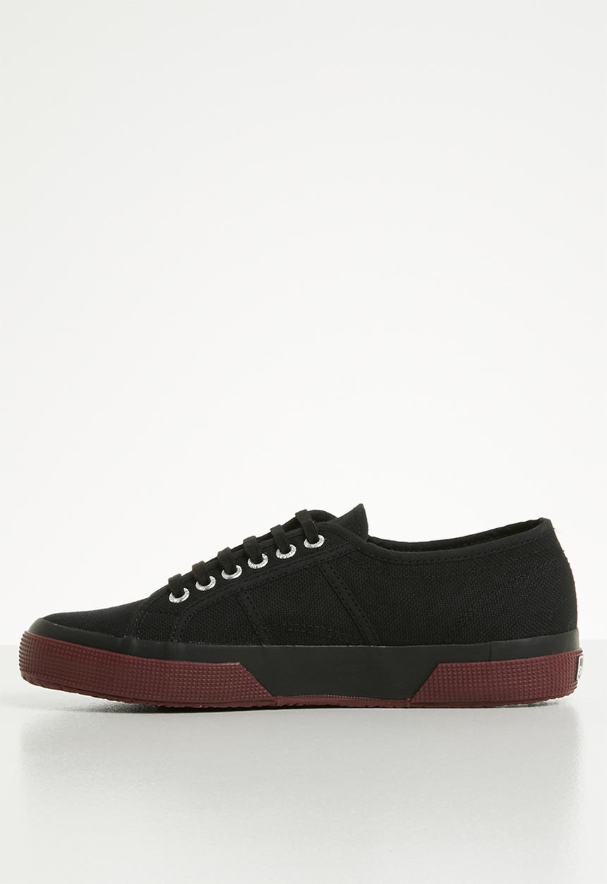SUPERGA - 2750 contrast bumper canvas lo mens - l61 black/bordeaux