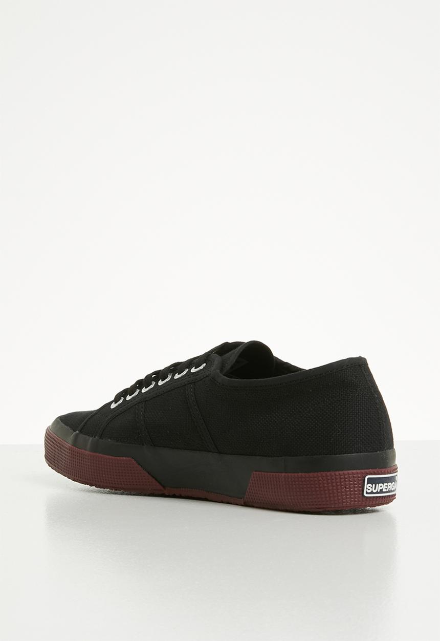 SUPERGA - 2750 contrast bumper canvas lo mens - l61 black/bordeaux