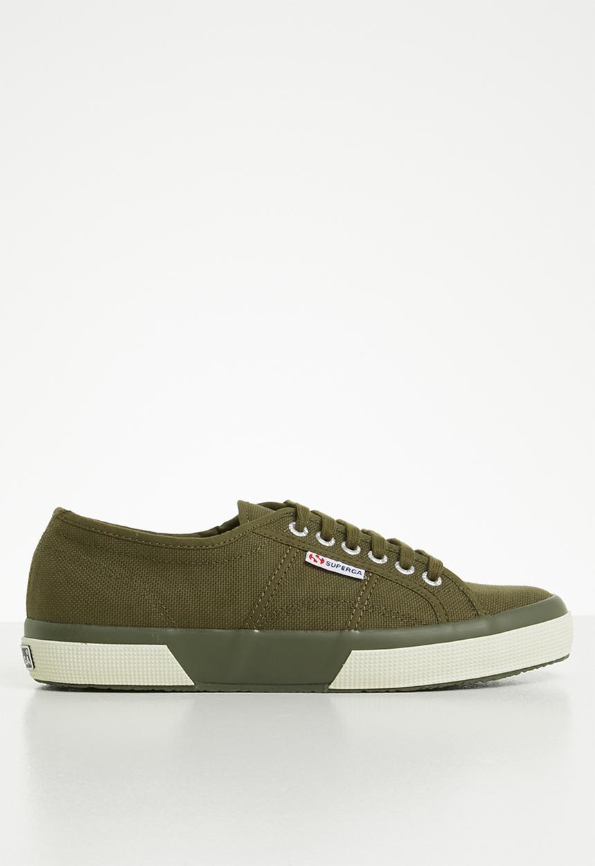 SUPERGA - 2750 contrast bumper canvas lo mens - l60 military green/o/wht			