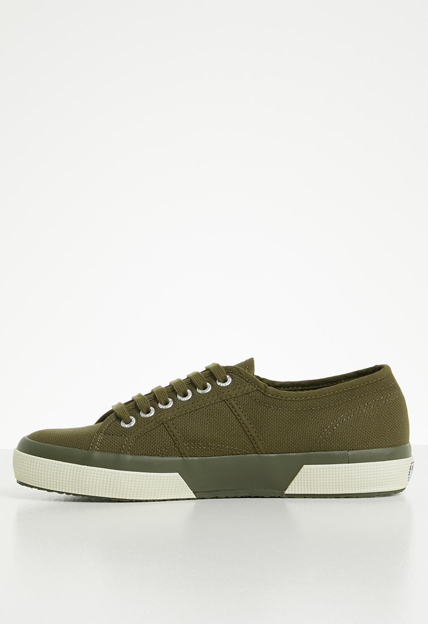 SUPERGA - 2750 contrast bumper canvas lo mens - l60 military green/o/wht			