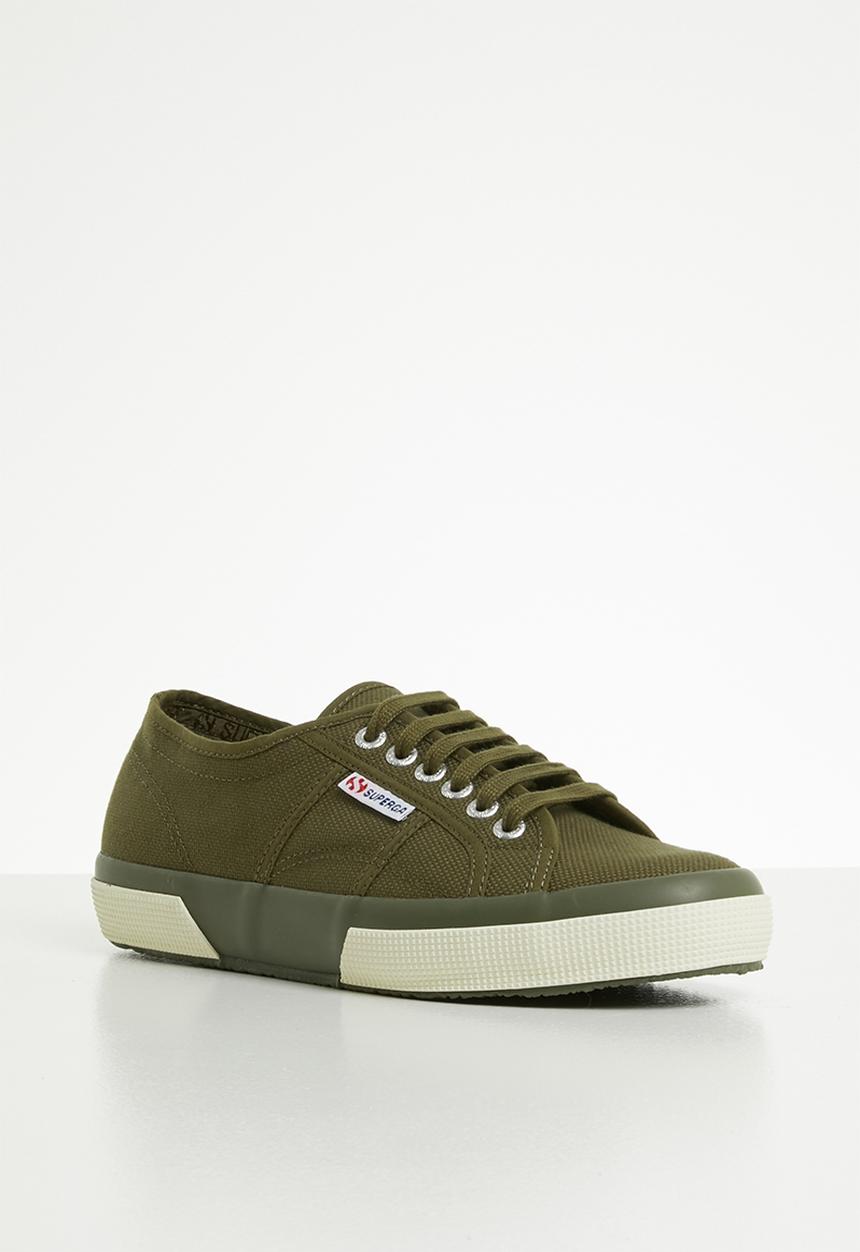 SUPERGA - 2750 contrast bumper canvas lo mens - l60 military green/o/wht			