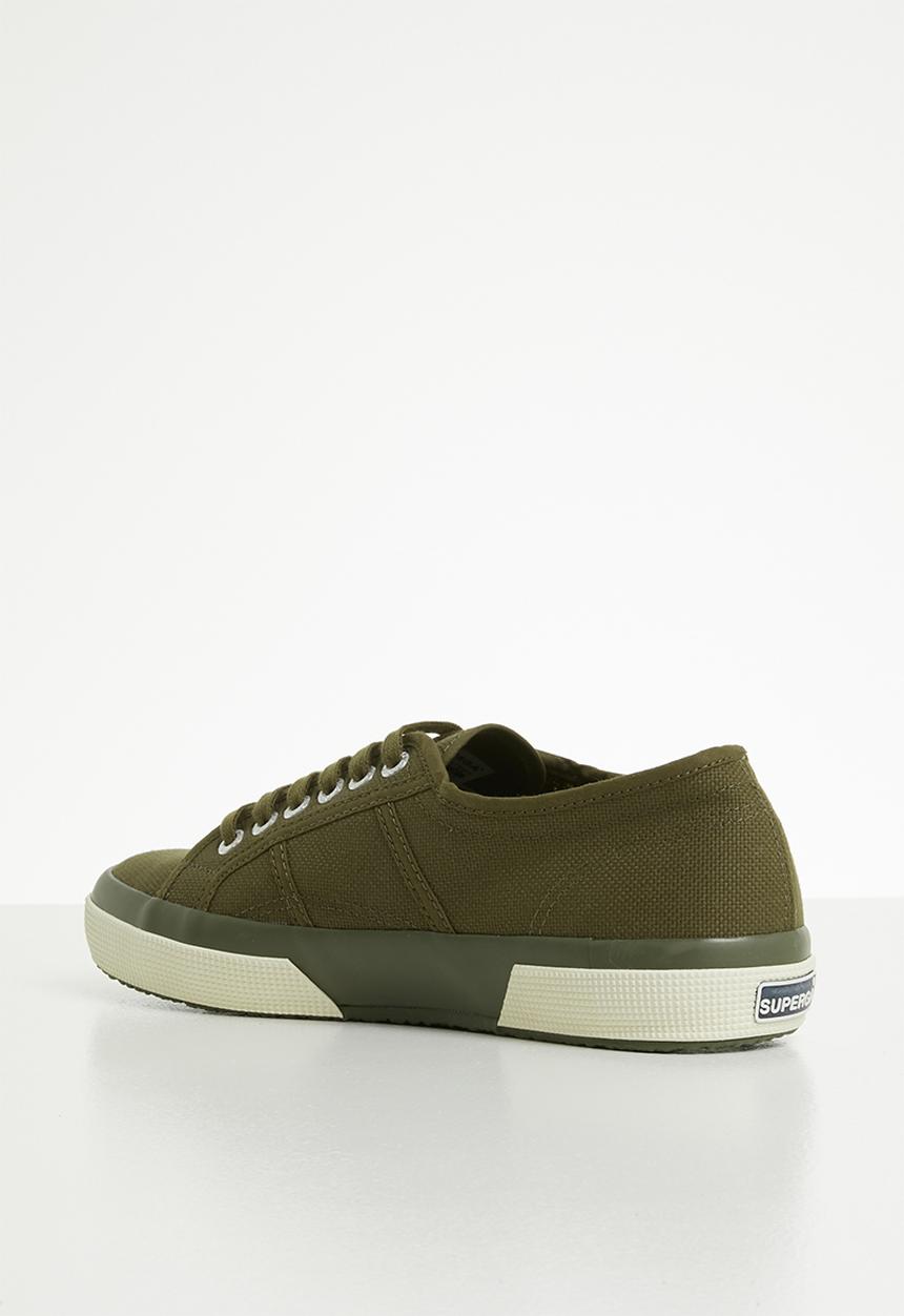 SUPERGA - 2750 contrast bumper canvas lo mens - l60 military green/o/wht			