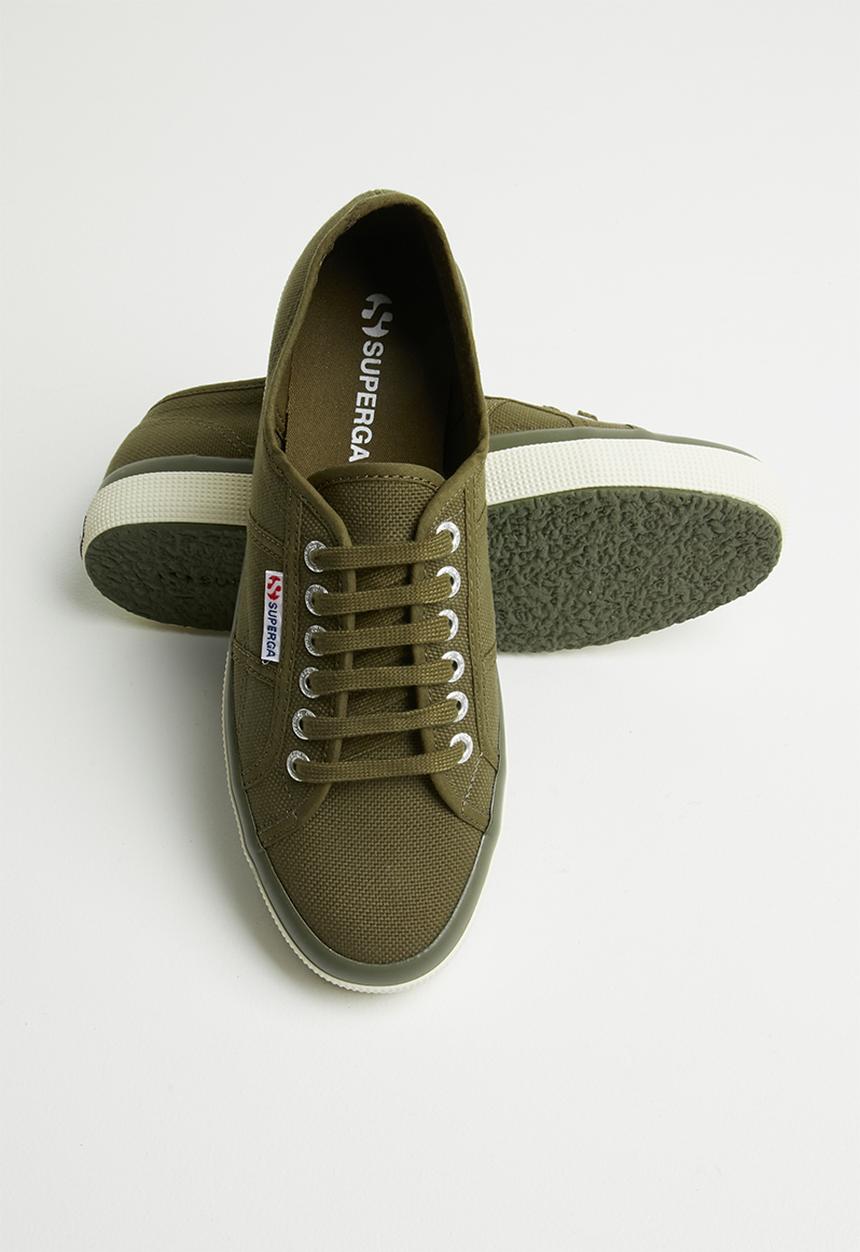 SUPERGA - 2750 contrast bumper canvas lo mens - l60 military green/o/wht			