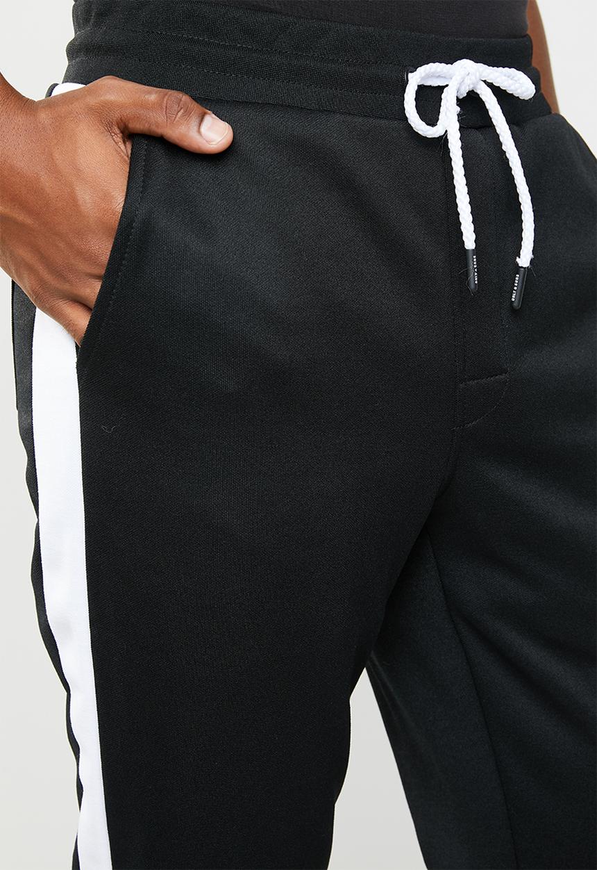 Only & Sons - Tricot panel sweat pants - black