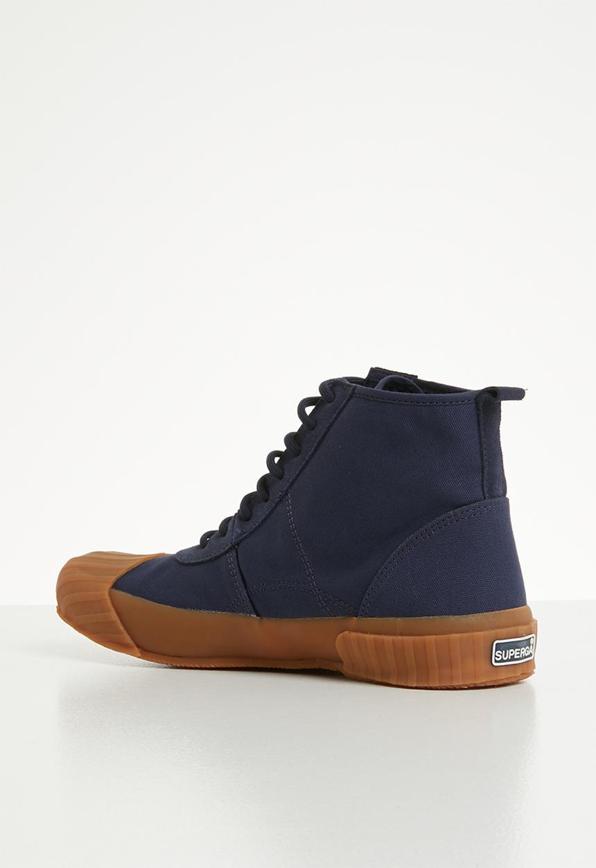 SUPERGA - 228 canvas logo boot - navy/gum	