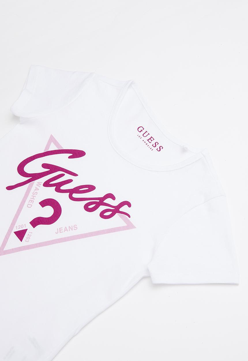 GUESS - Short sleeve raglan guess tee - white