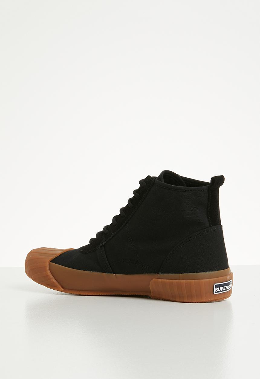 SUPERGA - 228 canvas logo boot - black/gum