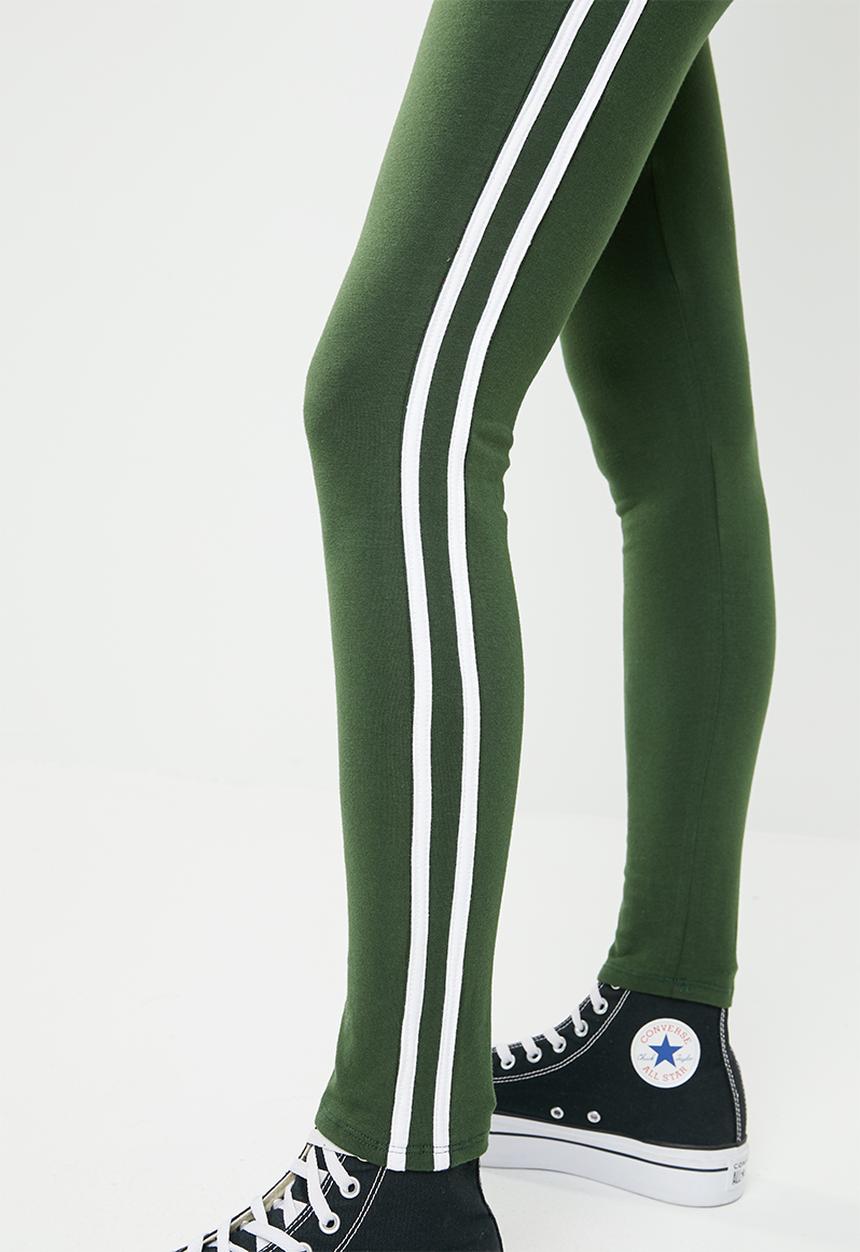 edit Maternity - Racing stripe leggings - khaki green
