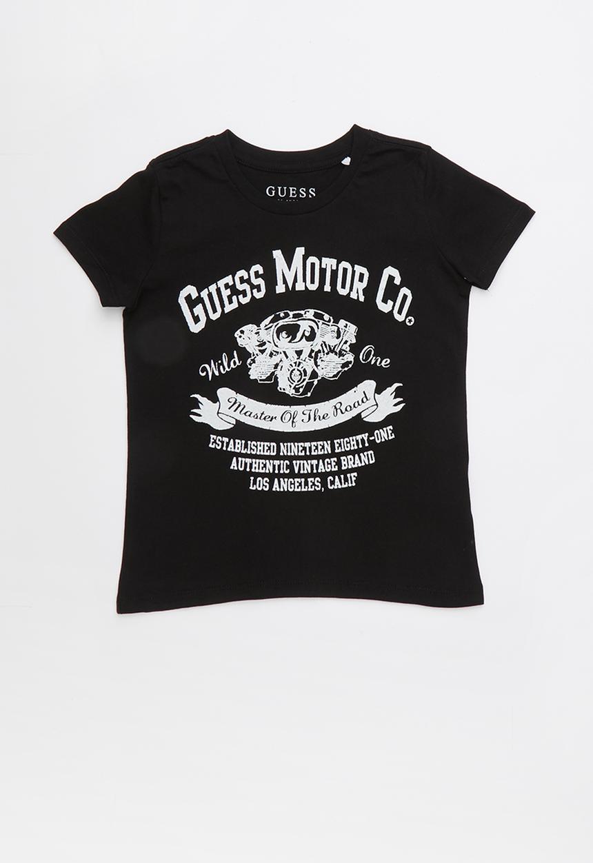 GUESS - Short sleeve guess motor tee - black & white