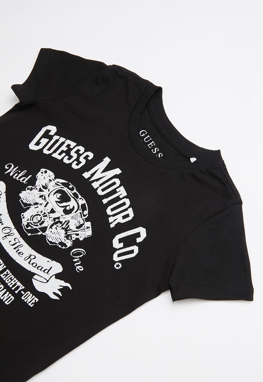 GUESS - Short sleeve guess motor tee - black & white