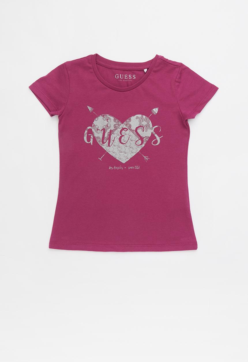 GUESS - Short sleeve heart arows tee - purple