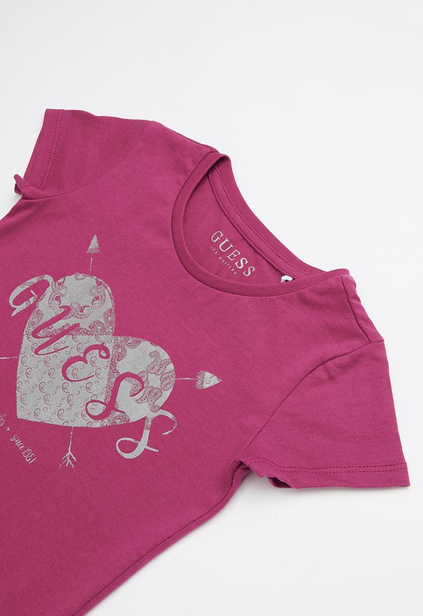 GUESS - Short sleeve heart arows tee - purple
