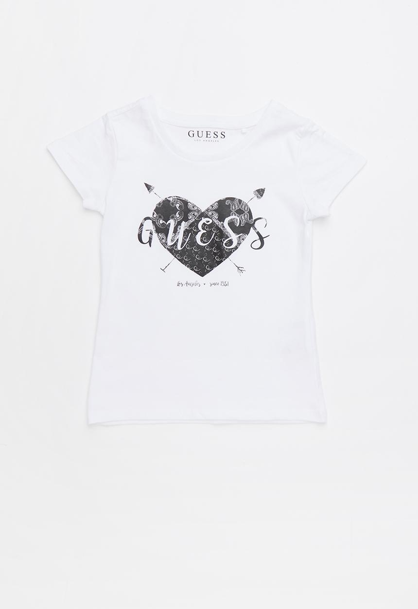 GUESS - Short sleeve heart arrows tee - black & white