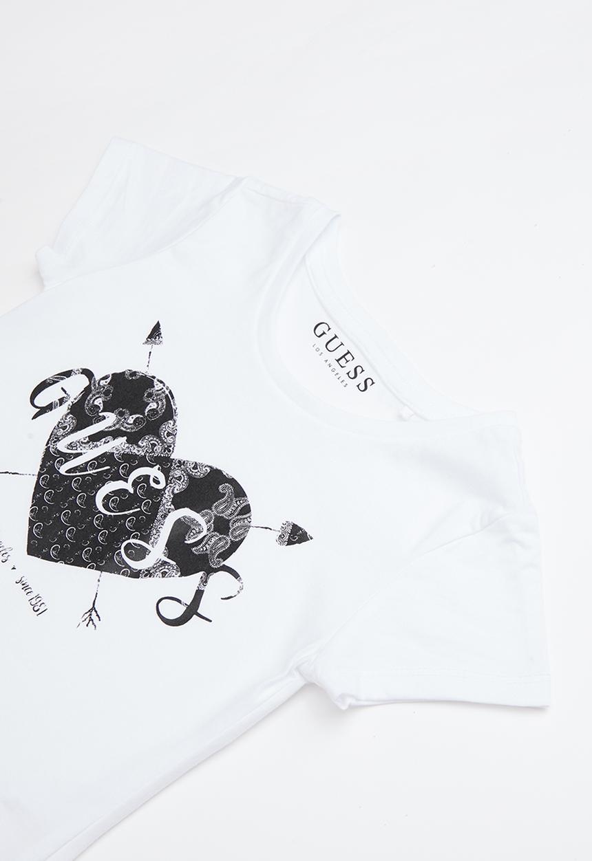 GUESS - Short sleeve heart arrows tee - black & white